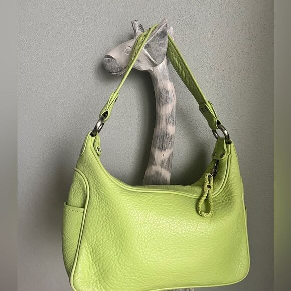 Like new!  Soft Lime Green MCM Hobo Shoulder Bag and MCM Dustbag - Picture 2 of 13